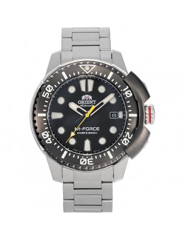 Orient Men's Automatic Watch - M-Force Dive Black Dial SS Bracelet | RA-AC0L01B00B Livraison rapide