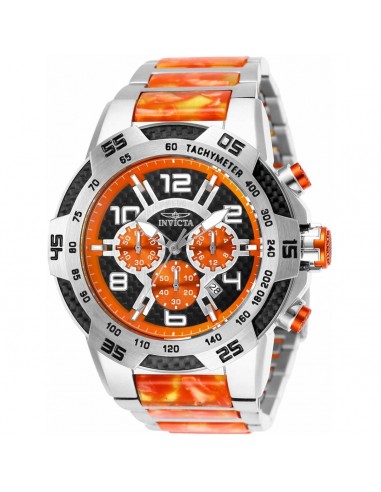 Invicta Men's Quartz Watch - Speedway Chrono Orange and Silver SS Bracelet | 25504 Les êtres humains sont 