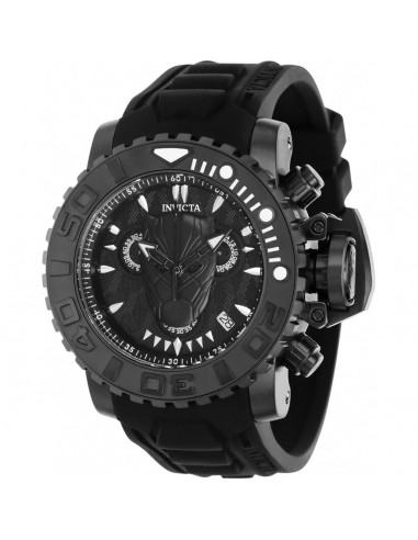 Invicta Women's Chronograph Watch - Marvel Black Panther Black Rubber Strap | 34902 pas chere