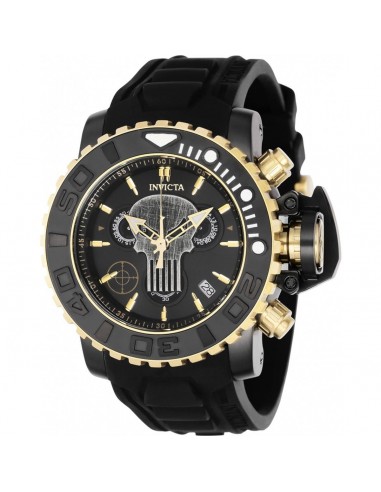 Invicta Women's Quartz Watch - Marvel Punisher Chrono Black and Grey Dial | 34927 solde