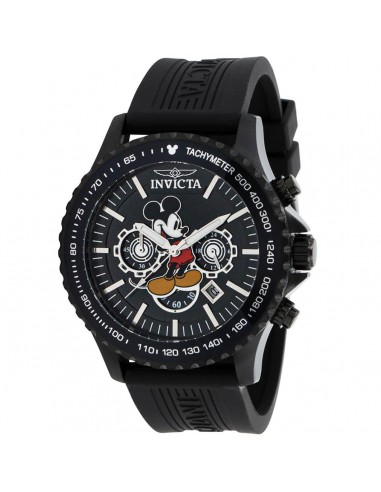 Invicta Men's Chrono Watch - Disney Mickey Mouse Black Silicone Rubber Strap | 39043 online