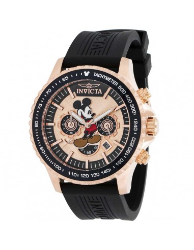 Invicta Men's Chrono Watch - Disney Mickey Mouse Black and Rose Gold Dial | 39044 solde