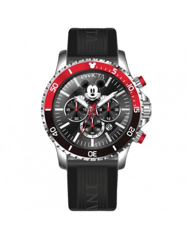 Invicta Men's Chrono Watch - Disney Mickey Mouse Black Dial Silicone Strap | 39515 est présent 