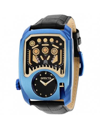 Invicta Men's Quartz Watch - Cuadro Pinball Game Black and Gold Dial Strap | 35453 pas cheres