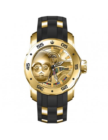 Invicta Men's Quartz Watch - Star Wars C-3PO Yellow Gold and Black Strap | 39540 Vous souhaitez 