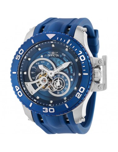 Invicta Men's Automatic Watch - Pro Diver Open Heart Dial Blue Rubber Strap | 36111 Jusqu'à 80% De Réduction