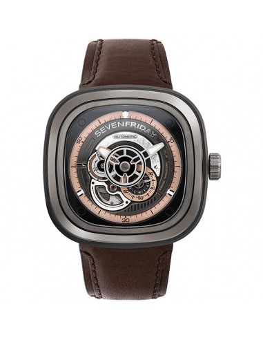 SevenFriday Men's Automatic Watch - P Series Power Reserve SS Case Strap | P2C-01 une grave pollution 