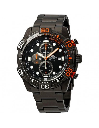 Orient Men's Quartz Watch - Sport Chronograph Black Dial Steel Bracelet | FTT16001F0 une grave pollution 