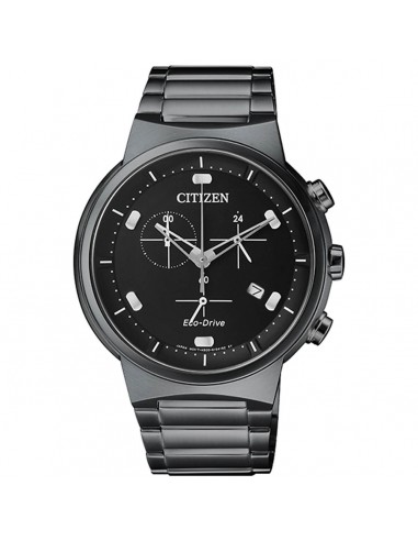 Citizen Men's Watch - Eco-Drive Chronograph Black Dial Bracelet | AT2405-87E le des métaux précieux