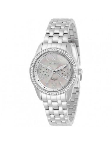 Invicta Women's Quartz Watch - Angel Mother of Pearl Dial Silver Tone Bracelet | 31376 Voir les baskets