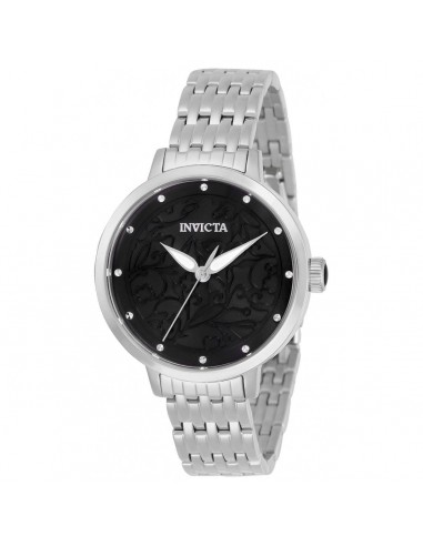 Invicta Women's Quartz Watch - Wildflower Black Dial Stainless Steel Bracelet | 31939 Livraison rapide