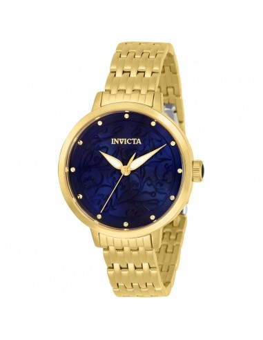 Invicta Women's Quartz Watch - Wildflower Blue Dial Yellow Gold Bracelet | 31941 acheter en ligne