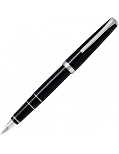 Pilot Fountain Pen - Metal Falcon Screw On Cap Black Barrel, Medium Nib | 60670 meilleur choix