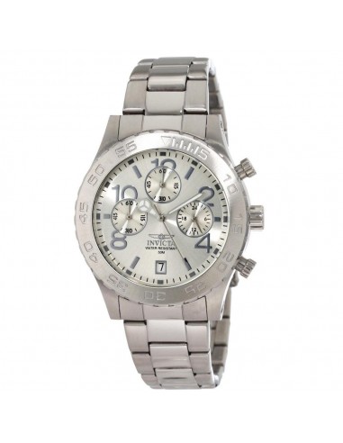 Invicta 1278 Men's Specialty II Silver Tone Dial Stainless Steel Chronograph Watch en ligne