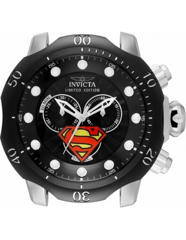 Invicta Wall Clock - DC Comics Superman Chronograph Black Dial Rotating Bezel | 34796 offre 