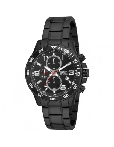 Invicta Men's Watch - Specialty Quartz Chronograph Black Dial Steel Bracelet | 16933 le des métaux précieux