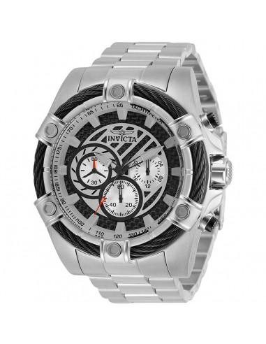 Invicta Men's Japanese Quartz Watch - Bolt Black and Silver Dial Bracelet | 35148 50-70% off 