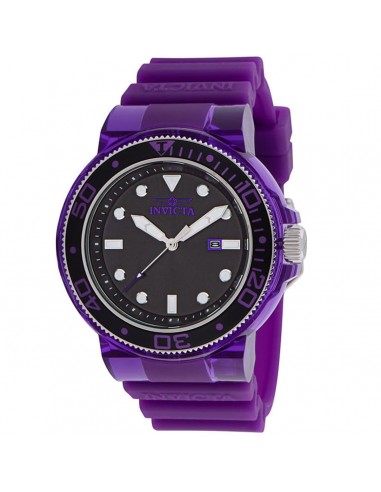 Invicta Men's Japanese Quartz Watch - Pro Diver Black Dial Purple Rubber Strap | 35194 acheter en ligne