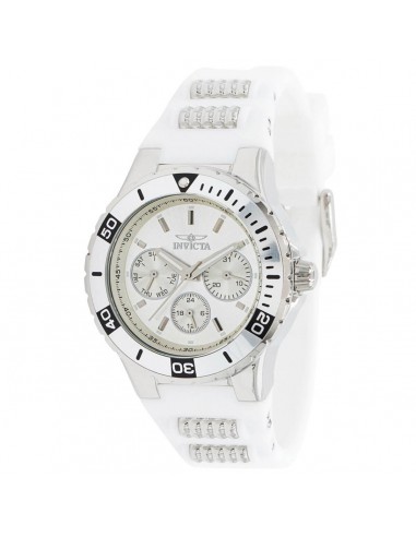 Invicta Women's Chronograph Watch - Aviator White and Silver Tone Strap | 37315 des créatures d'habitude