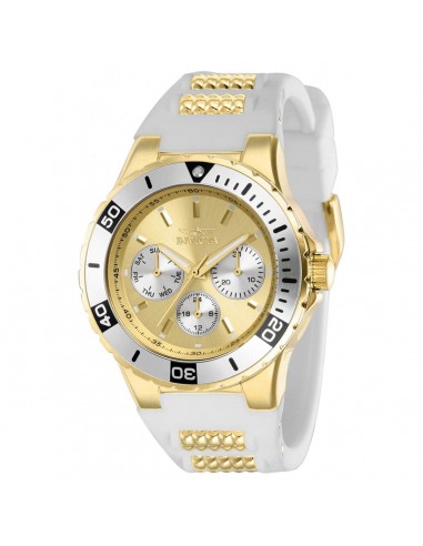 Invicta Women's Chronograph Watch - Aviator White and Yellow Gold Strap | 37317 pas cher