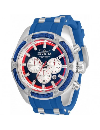 Invicta Men's Watch - Bolt Quartz Chronograph Date Display Blue Rubber Strap | 31064 acheter en ligne