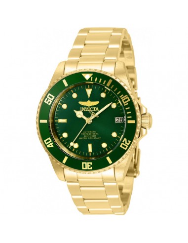 Invicta Women's Automatic Watch - Pro Diver Green Dial Yellow Gold Bracelet | 35712 Faites des économies