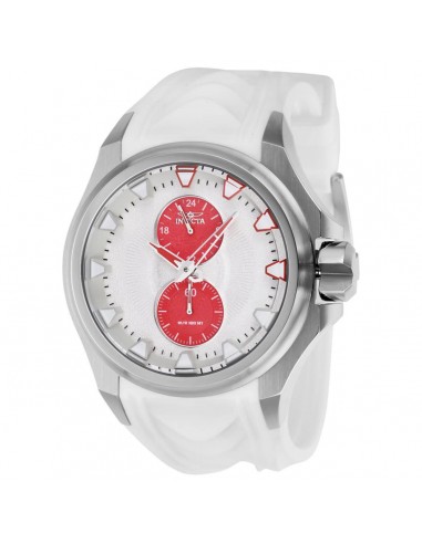 Invicta Men's Watch - S1 Rally Silver Tone and Red Dial White Rubber Strap | 38013 commande en ligne