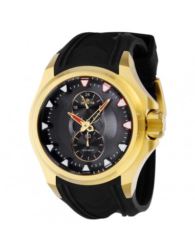 Invicta Men's Quartz Watch - S1 Rally Yellow Gold Case Black Dial Rubber Strap | 38014 acheter