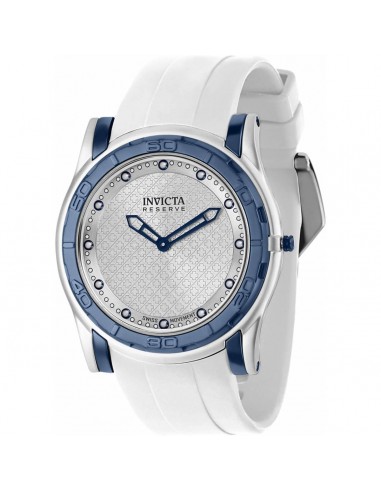 Invicta Men's Swiss Quartz Watch - Reserve Slim Silver Dial Silicone Strap | 36398 Véritable concentré