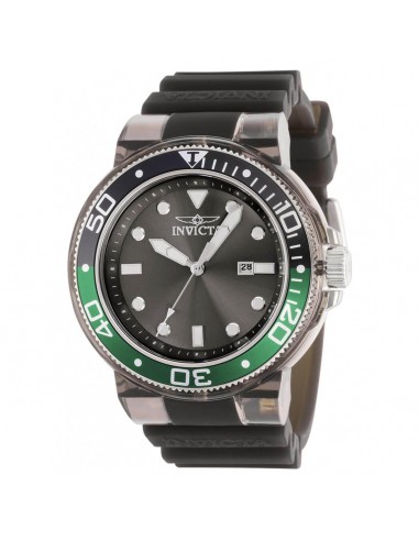 Invicta Men's Watch - Pro Diver Black and Green Rotating Bezel Rubber Strap | 38886 pas chere