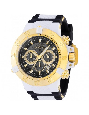 Invicta Men's Watch - Subaqua Noma III Gold Tone Bezel Black and White Strap | 39001 à prix réduit toute l'année