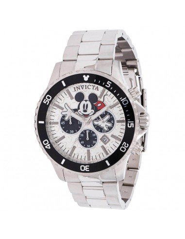 Invicta Men's Chrono Watch - Disney Mickey Mouse Silver Tone Dial Bracelet | 39049 À commander