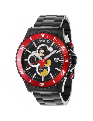 Invicta Men's Chronograph Watch - Disney Mickey Mouse Black Bracelet | 39522 france