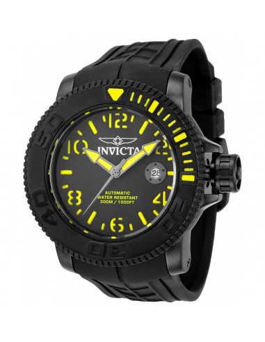 Invicta Men's Watch - Sea Hunter Automatic Power Reserve Black Strap SS Case | 34778 en linge