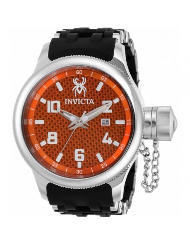 Invicta Men's Swiss Quartz Watch - Russian Diver Orange Dial Rubber Strap | 36978 la chaussure