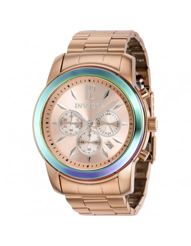 Invicta Men's Chrono Watch - Specialty iridescent Bezel Rose Gold Bracelet | 40493 hantent personnes