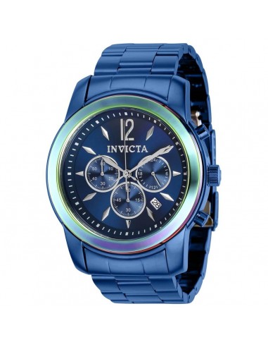 Invicta Men's Chronograph Watch - Specialty Iridescent Bezel Blue Bracelet | 40494 prix pour 