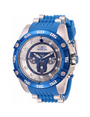 Invicta Men's Chronograph Watch - Star Wars Jango Fett Silver and Blue Strap | 27966 le des métaux précieux