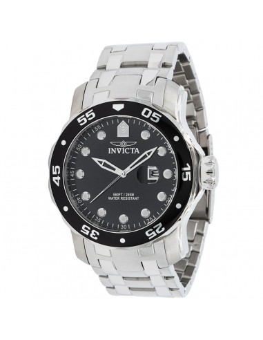 Invicta Men's Quartz Watch - Pro Diver Date Black Dial Silver Steel Bracelet | 39083 Véritable concentré