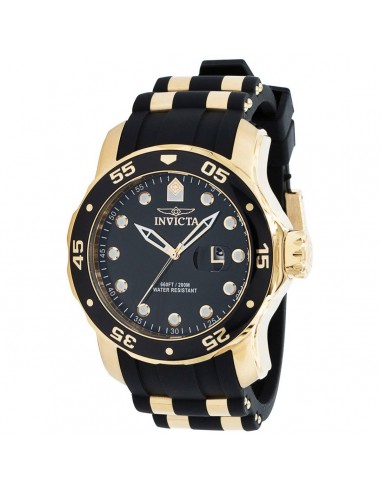 Invicta Men's Watch - Pro Diver Rotating Bezel Black and Yellow Gold Strap | 39097 pas cher 