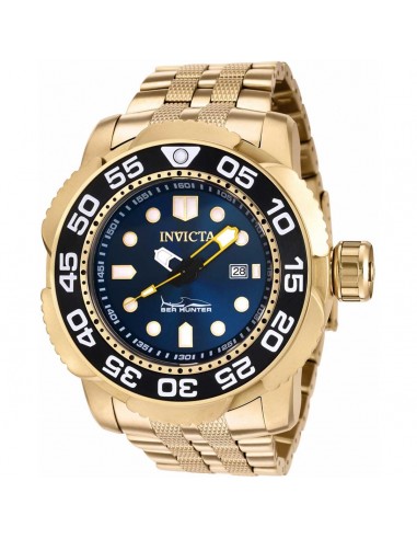 Invicta Men's Automatic Watch - Sea Hunter Blue Dial Yellow Gold Bracelet | 36378 Les magasins à Paris