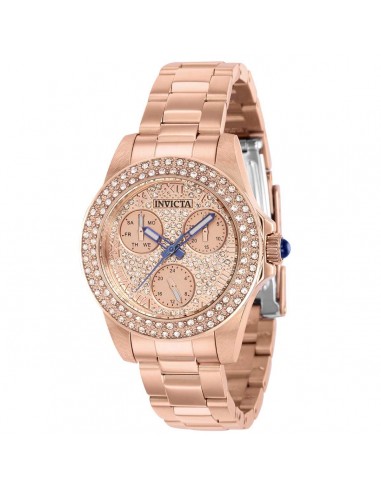 Invicta Women's Quartz Watch - Angle Crystal Pave Dial Rose Gold Bracelet | 39244 est présent 