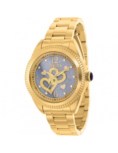 Invicta Women's Watch - Angel Quartz Double Heart Design Dial Steel Bracelet | 37120 de technologie