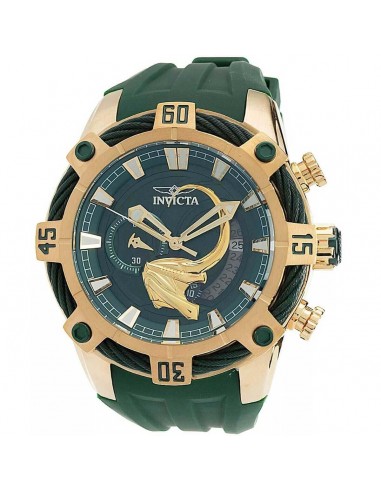 Invicta Men's Watch - Marvel Loki Chrono Green and Gold Dial Silicone Strap | 37604 chez Cornerstreet bien 