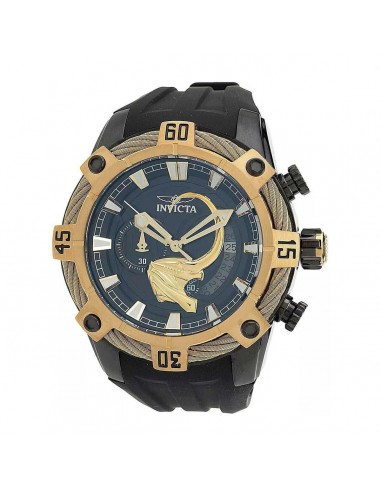 Invicta Men's Watch - Marvel Loki Chrono Black and Gold Dial Silicone Strap | 37605 commande en ligne