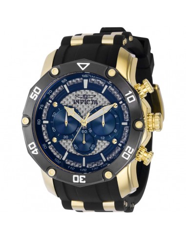 Invicta Men's Watch - Pro Diver Chrono Blue and Silver Tone Glass Fiber Dial | 37721 sur le site 