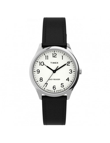 Timex Women's Quartz Watch - Easy Reader Gen1 White Dial Black Strap | TW2U21700VQ basket pas cher