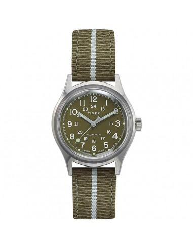 Timex Men's Mechanical Watch - MK1 Green and Grey Fabric Strap | TW2U69000LG Fin de série