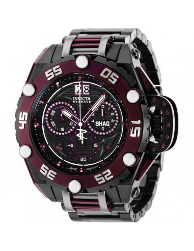 Invicta Men's Watch - Shaq Chronograph Black Dial Stainless Steel Bracelet | 37769 Comparez et commandez 