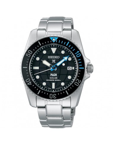 Seiko Men's Watch - Prospex Padi Solar Black Dial Bracelet Rotating Bezel | SNE575P1 hantent personnes